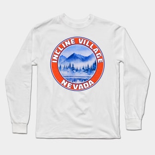 Ski Incline Village Nevada Lake Tahoe Skiing Long Sleeve T-Shirt